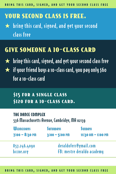 capoeira postcard back